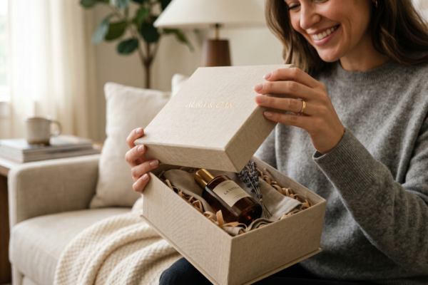 Luxury fragrance gift box with elegant packaging for personalized gifting