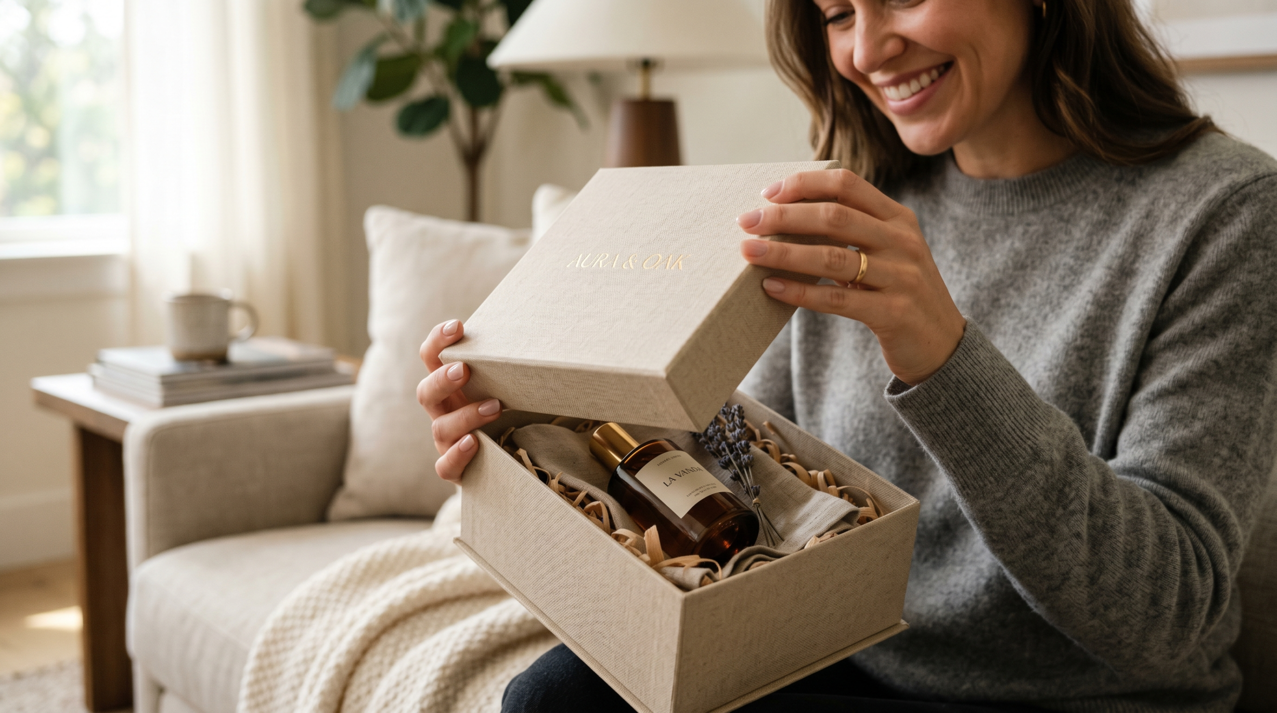 Luxury fragrance gift box with elegant packaging for personalized gifting